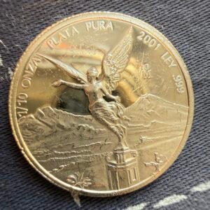 1/10 Onza Libertad 2001 Acabado Espejo México Mo. Plata 999