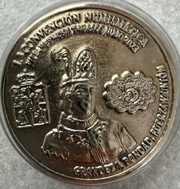Medalla 1a Convención Numismatica de Tabasco, 2023