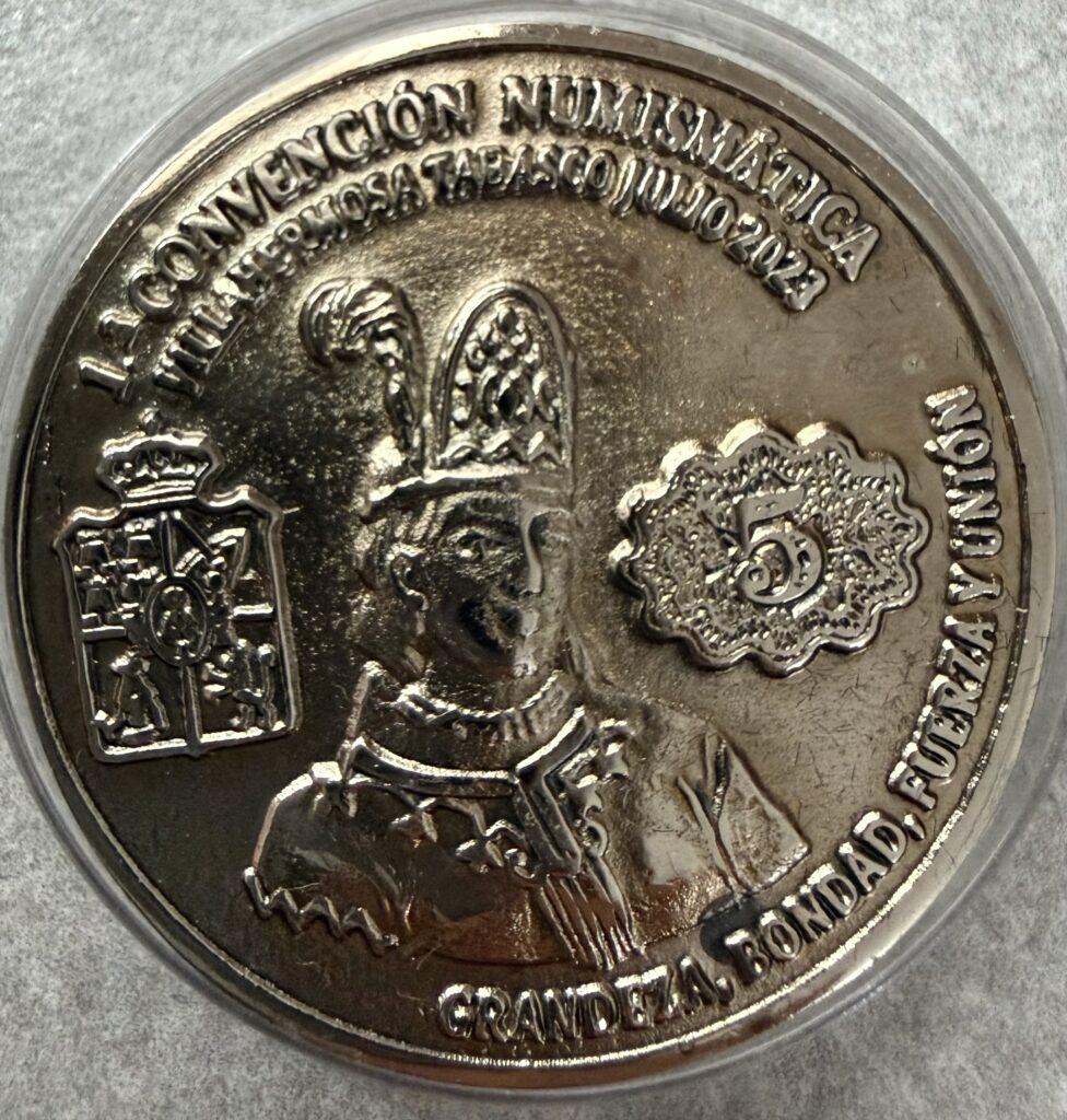 Inicio TodoPrecio.com 54 Medalla 1a Convención Numismatica de Tabasco, 2023