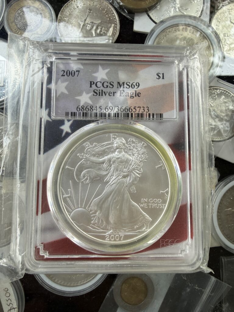 Inicio TodoPrecio.com 50 1 Onza Plata Águila Americana Plata .999 2007 PCGS MS69