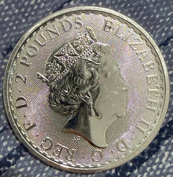 1 Onza Plata Pura 999 2 Pounds Britannia 2021
