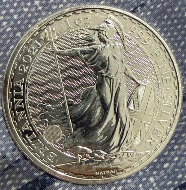 1 Onza Plata Pura 999 2 Pounds Britannia 2021 - Image 2