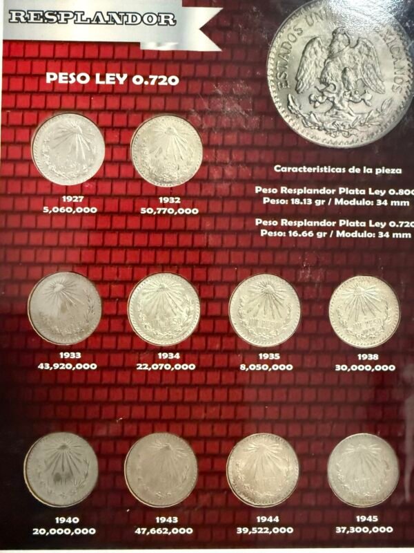Álbum Completo Peso Resplandor 1918-1945 Plata .800 & .720 - Image 2