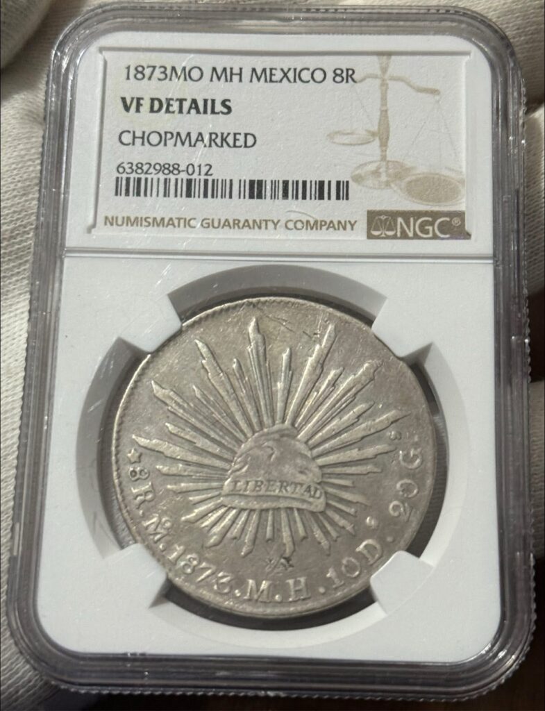 Inicio TodoPrecio.com 44 8 Reales 1873 Chopmarked Mo Mh México NGC VF