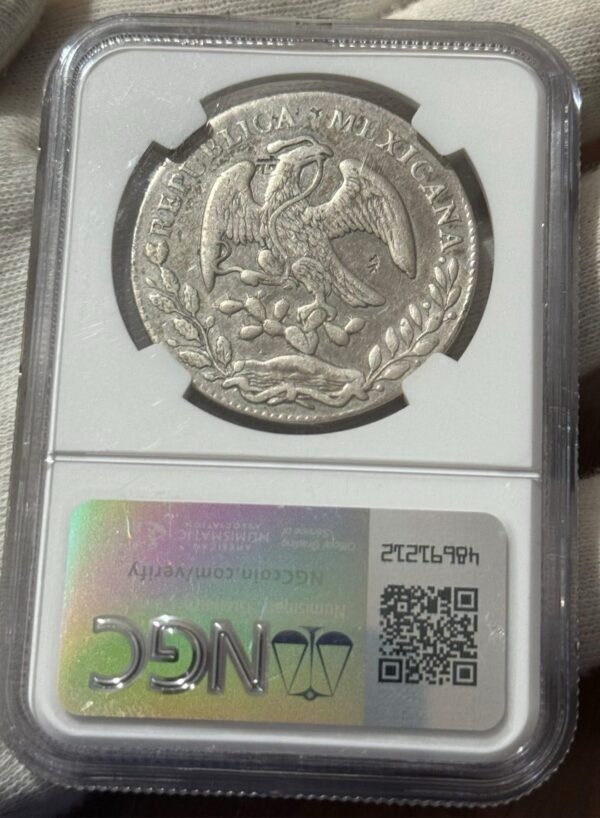 8 Reales 1873 Chopmarked Mo Mh México NGC VF - Image 2
