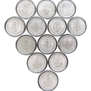 Lote De 13 Monedas Plata 0.720 Peso Resplandor Original