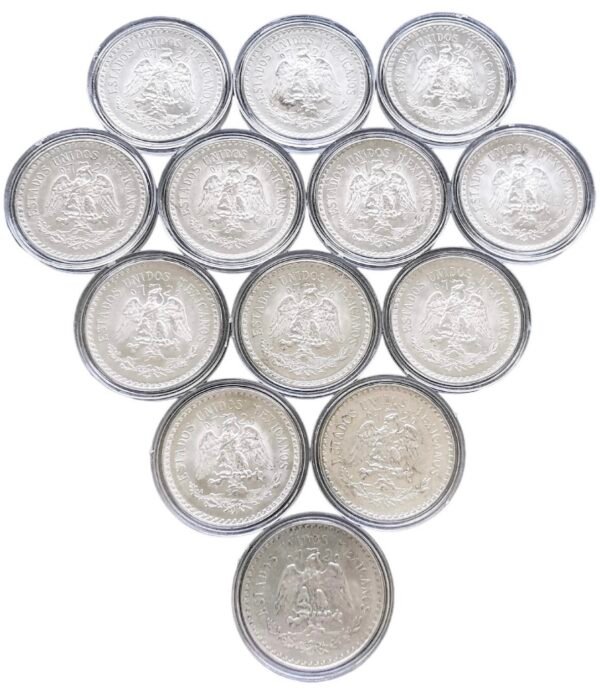 Lote De 13 Monedas Plata 0.720 Peso Resplandor Original - Image 2