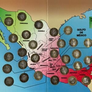 Colección Completa Estados de la República Mexicana Primera Fase Plata UNC