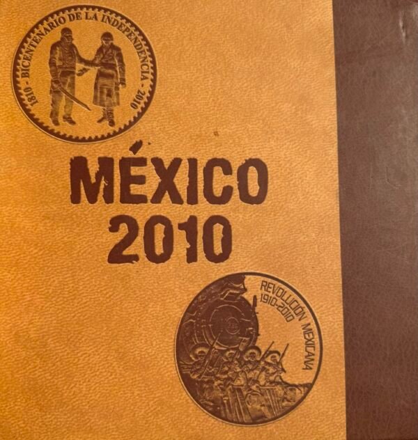 Colección Completa 5 Pesos Independencia y Revolución 2010 UNC México - Image 3