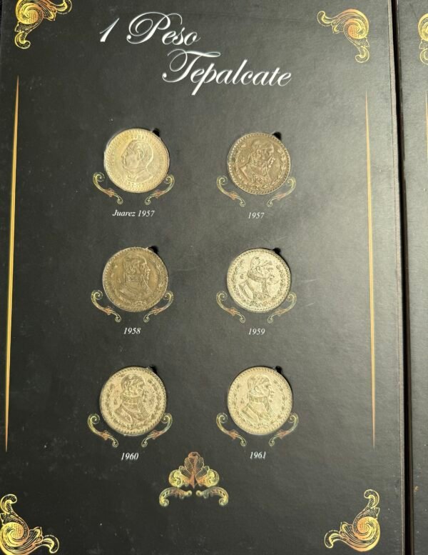 Colección Completa Pesos Tepalcate 1957-1967 Plata 0.100