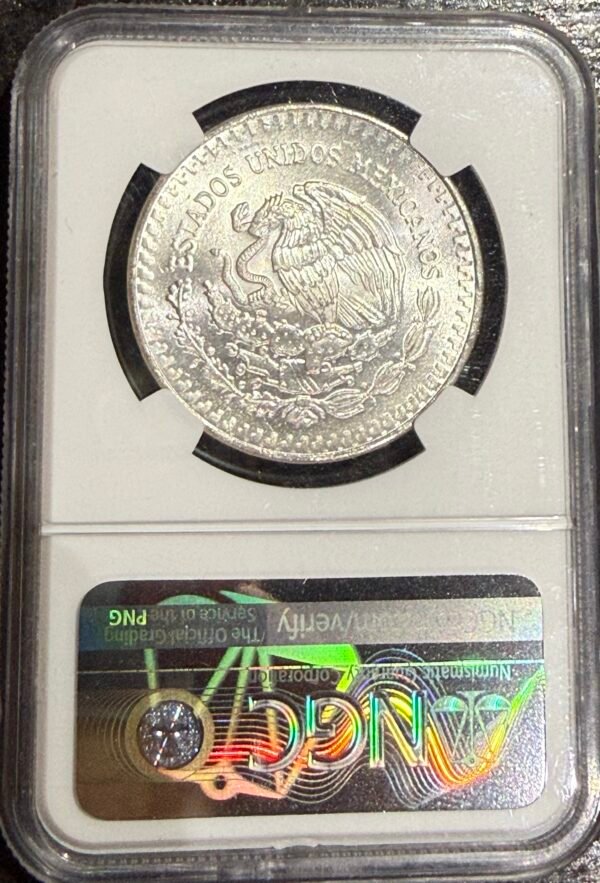 Oz Libertad 1982 NGC MS65 Plata Pura 999 México Mo. - Image 4