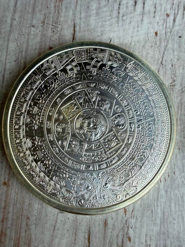 Cuauhtémoc Calendario Azteca Onza Plata Pura 999 - Image 2