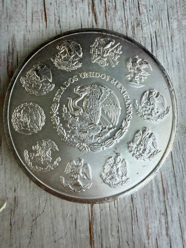 5 Onzas Libertad 2008 Plata Pura 999 Mo. Ángel  de la Victoria - Image 3