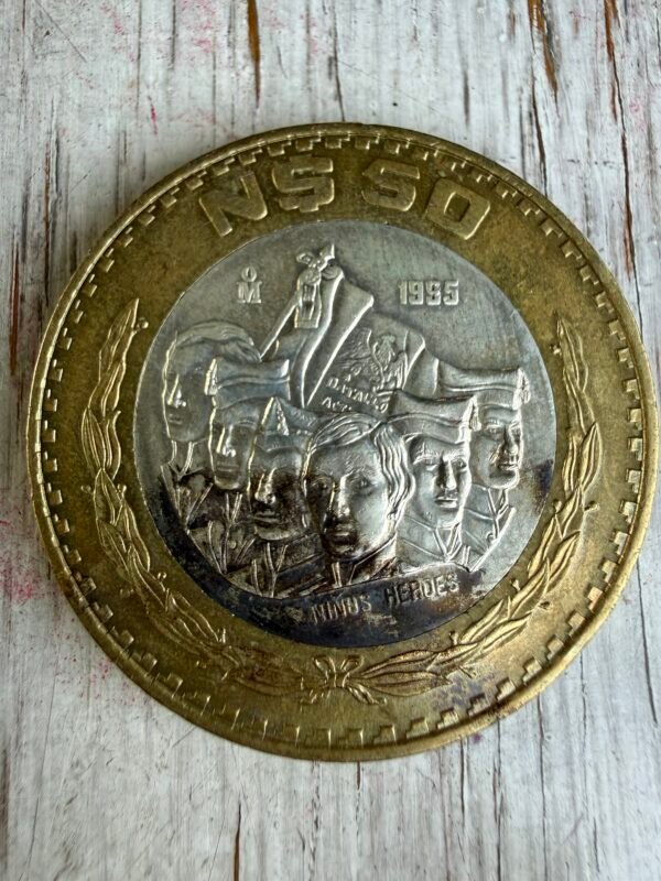 50 Nuevos Pesos 1995 N$50 Plata .925 Niños Héroes | Fecha Clave