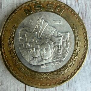 N$50 Pesos 1993 Niños Héroes Plata .925