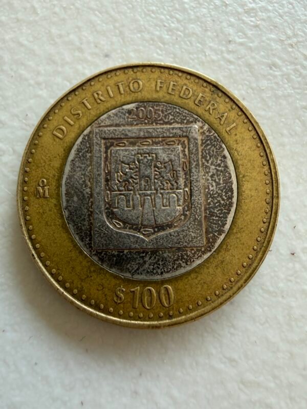 100 Pesos Distrito Federal 2005 Primera Fase Plata - Image 4