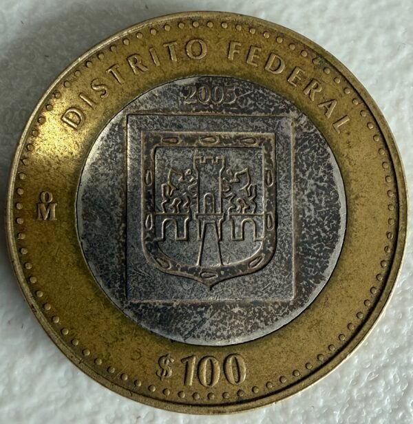 100 Pesos Distrito Federal 2005 Primera Fase Plata