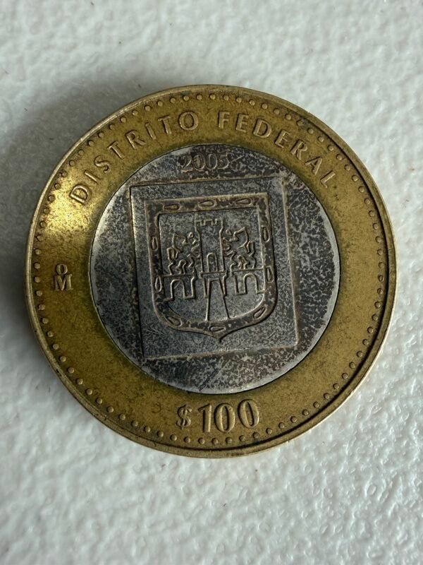 100 Pesos Distrito Federal 2005 Primera Fase Plata - Image 2