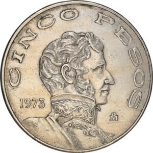 5 Pesos 1973 Vicente Guerrero Mo. | Fecha Clave