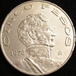 5 Pesos 1976 Vicente Guerrero Mo. | Año Chico