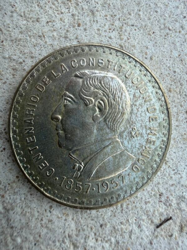 Peso Juárez Tepalcate 1957 Plata .100 | Fecha Clave