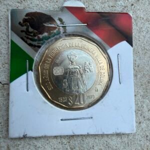 20 Pesos 500 Años de la fundación de la primera villa de Colima 2023 Mo. UNC