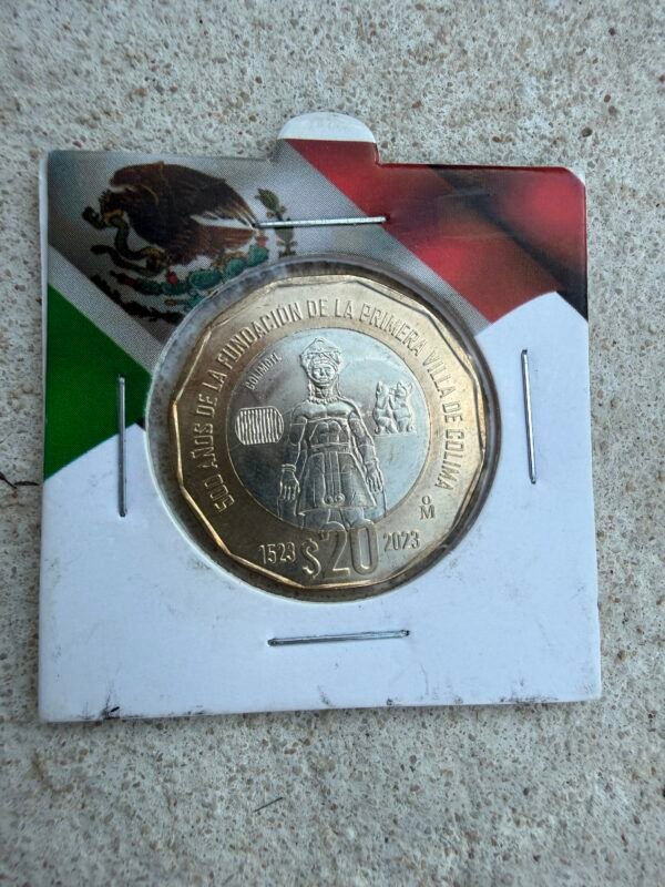 20 Pesos 500 Años de la fundación de la primera villa de Colima 2023 Mo. UNC