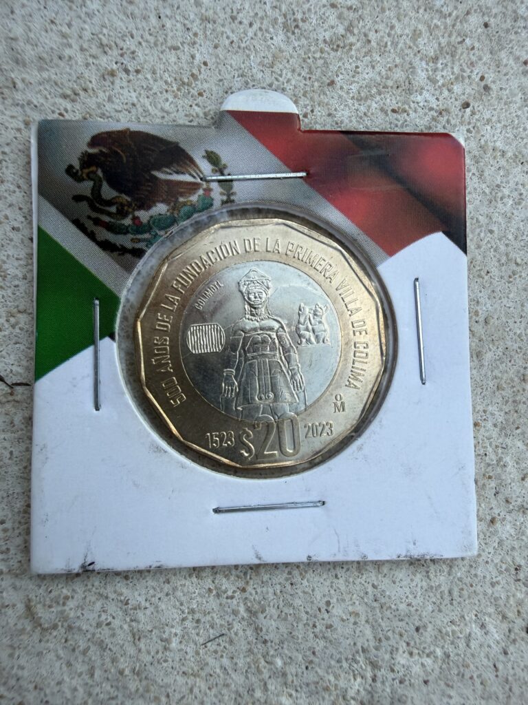 Inicio TodoPrecio.com 55 20 Pesos 500 Años de la fundación de la primera villa de Colima 2023 Mo. UNC
