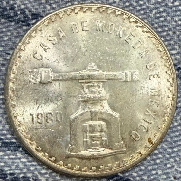 Onza Troy 1980/9 Plata .925 Sobre fecha | Rara