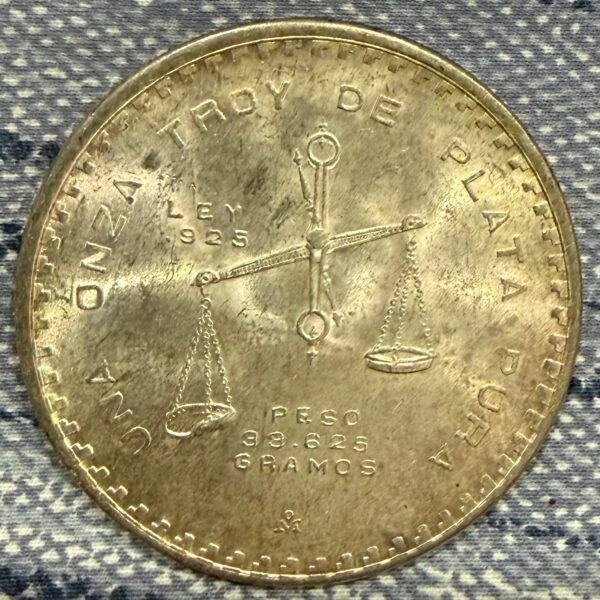 Onza Troy 1980/9 Plata .925 Sobre fecha | Rara - Image 2