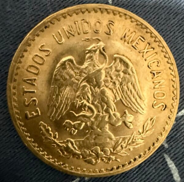 5 Pesos Hidalgo 1955 Oro Ley .900 Mo. - Image 4