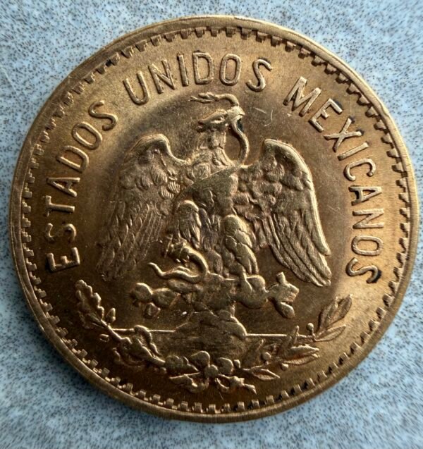 5 Pesos Hidalgo 1955 Oro Ley .900 Mo. - Image 2