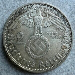 2 Reichsmark 1939-J Tercer Reich Plata | Alemania Nazi
