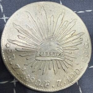 8 Reales Republicanos Zacatecas 1890 FZ