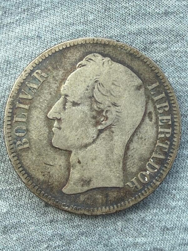 5 Bolívares 1902 Plata Ley 0.900 | Venezuela