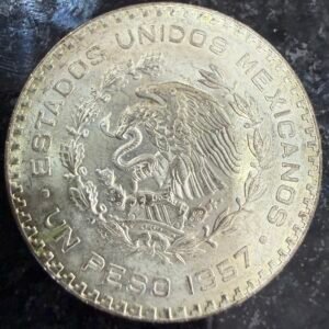 Peso Morelos Tepalcate Plata .100 1957 | Primer Año MBC