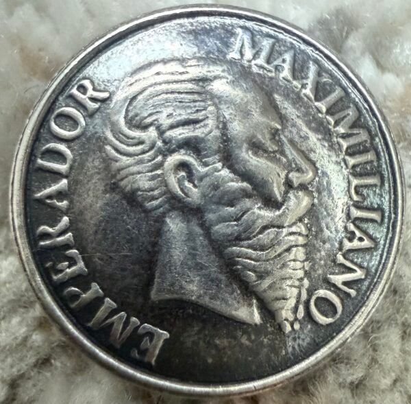 Lagrimita Emperador Maximiliano Imperio Mexicano Plata - Image 2