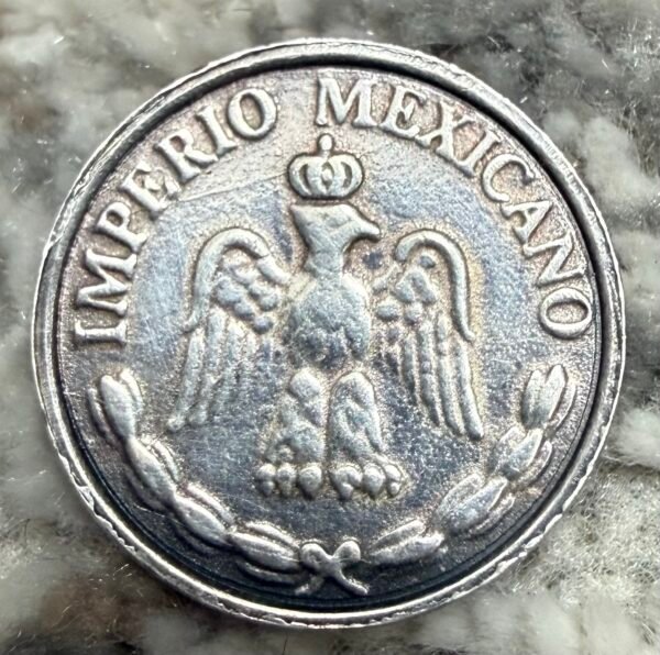 Lagrimita Emperador Maximiliano Imperio Mexicano Plata - Image 3
