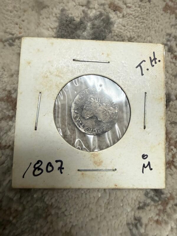 1/2 Real Carolus llll 1807 TH Mo. Plata 0.903 | Tesoro Enterrado - Image 3