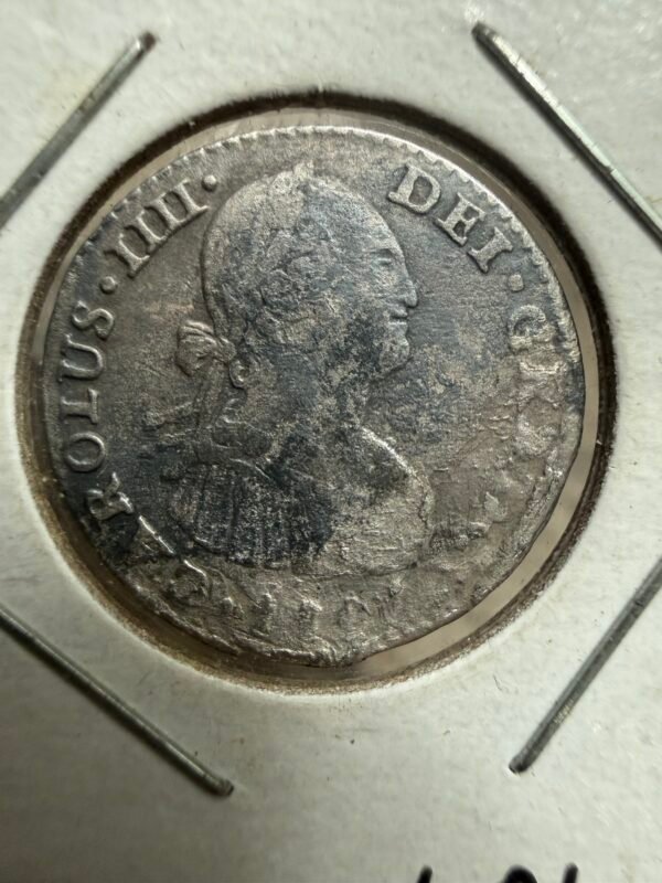 1 Real Carolus llll 1807 TH Plata 0.903 KM #81 | Tesoro Enterrado
