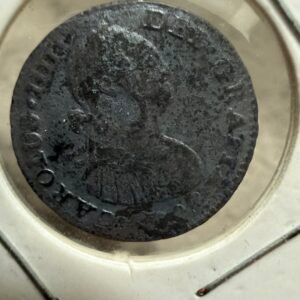 Medio Real Carolus llll 1807 TH Mo. Plata 0.903 | Tesoro Enterrado