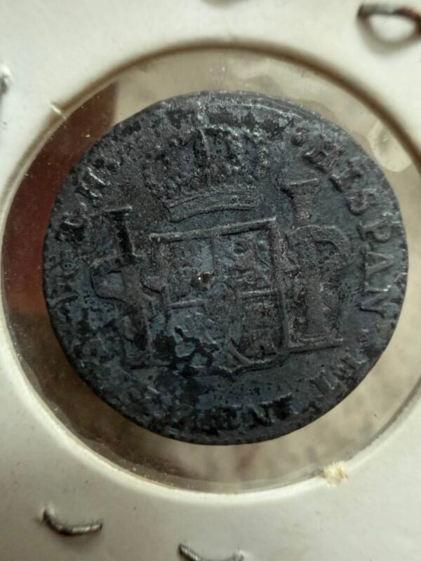 Medio Real Carolus llll 1807 TH Mo. Plata 0.903 | Tesoro Enterrado - Image 2