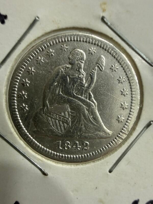 25 Centavos Dólar 1842 Plata 0.900 | EEUU