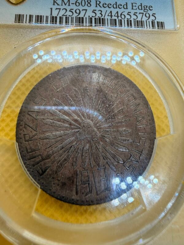 50 Centavos Parral 1913 PCGS AU53 Plata Chihuahua | Revolución Mexicana - Image 9