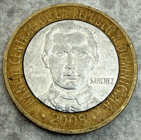 5 Pesos Dominicanos 2008 | Moneda República Dominicana - Image 2