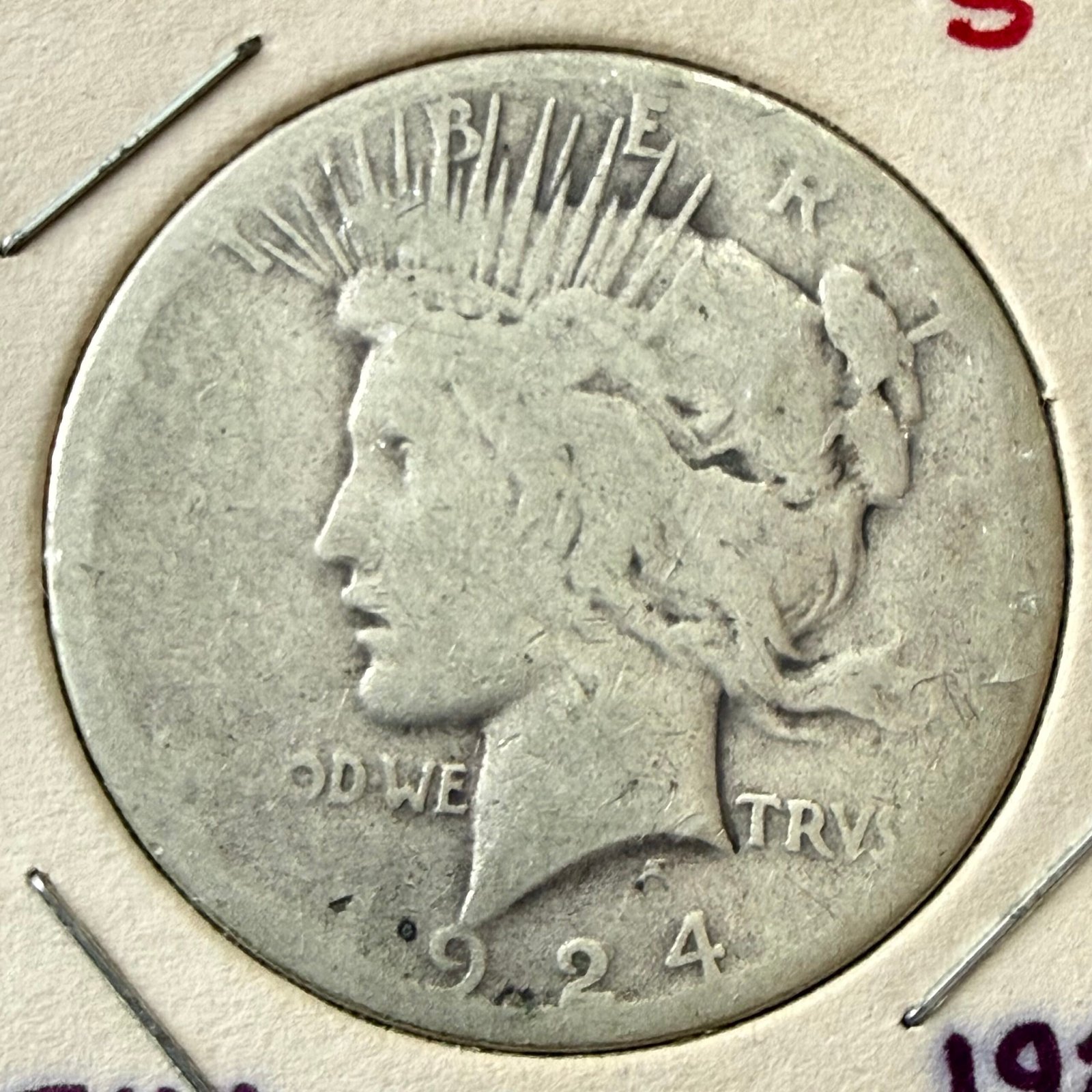 Dollar Peace 1924-S Plata 900 Escaso | USA 2 Dollar Peace 1924-S Plata 900 Escaso | USA - Image 2