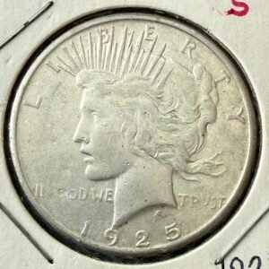 Dólar de La Paz 1925-S Plata .900 Raro | USA
