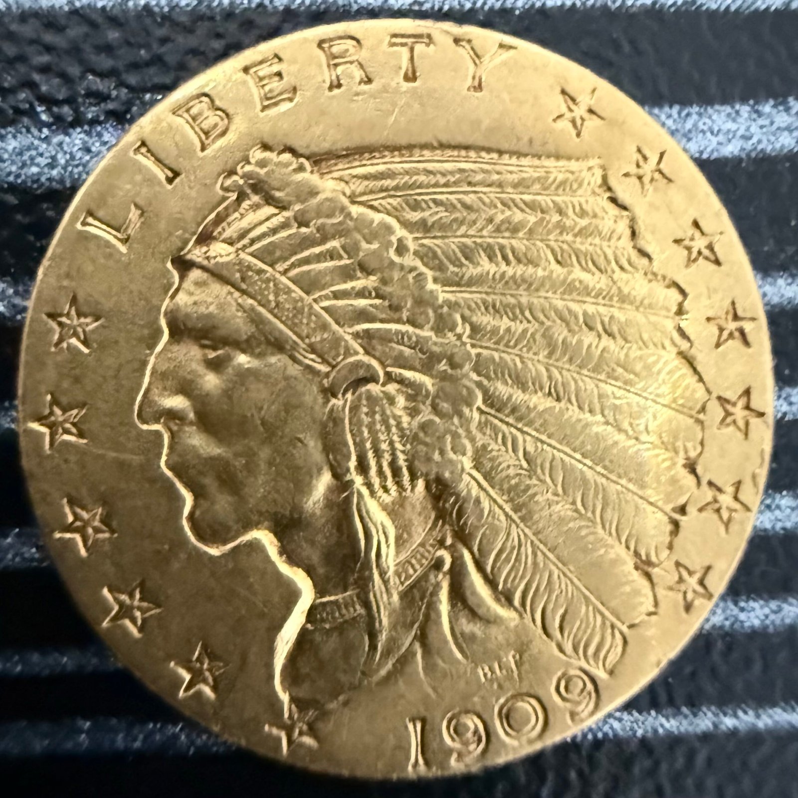 2.5 Dólares Oro Cabeza de Indio 1909 | USA 3 2.5 Dólares Oro Cabeza de Indio 1909 | USA - Image 3