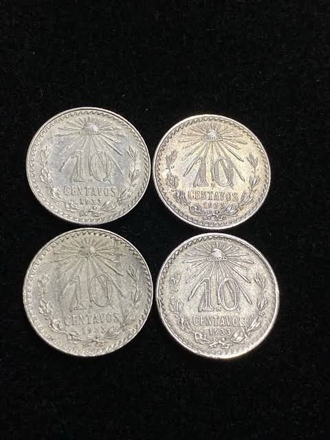 10 Centavos Resplandor Plata Mo. 1905-1933 3 10 Centavos Resplandor Plata Mo. 1905-1933 - Image 3