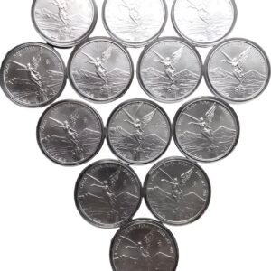 Lote De 13 Onzas Plata Pura Libertad En Capsula Fecha Comun